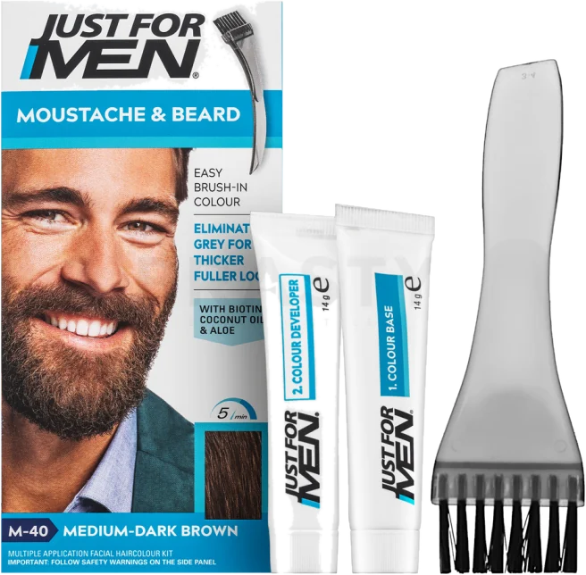 Just For Men Moustache & Beard Color M40 Medium-Dark Brown