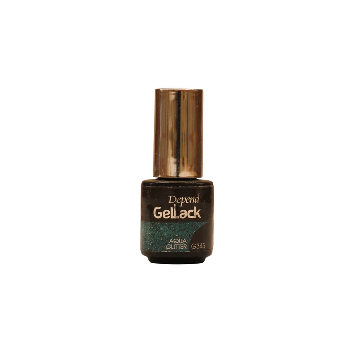 Depend Gel Lack Aqua Glitter G345 Aqua Glitter – Tester