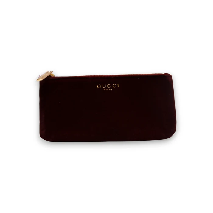 Gucci Textile Makeup Bag Burgundy