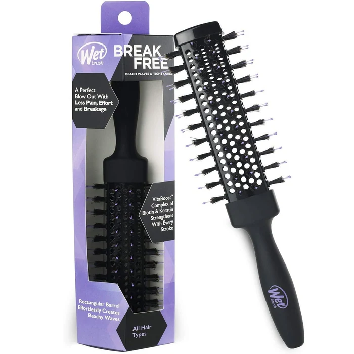 Wet Brush Break Free Rectangular Beach Waves & Tight Curls
