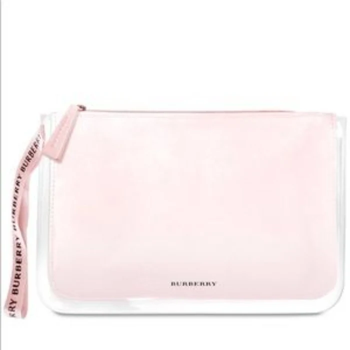 Burberry Textile Makeup Bag Pink
