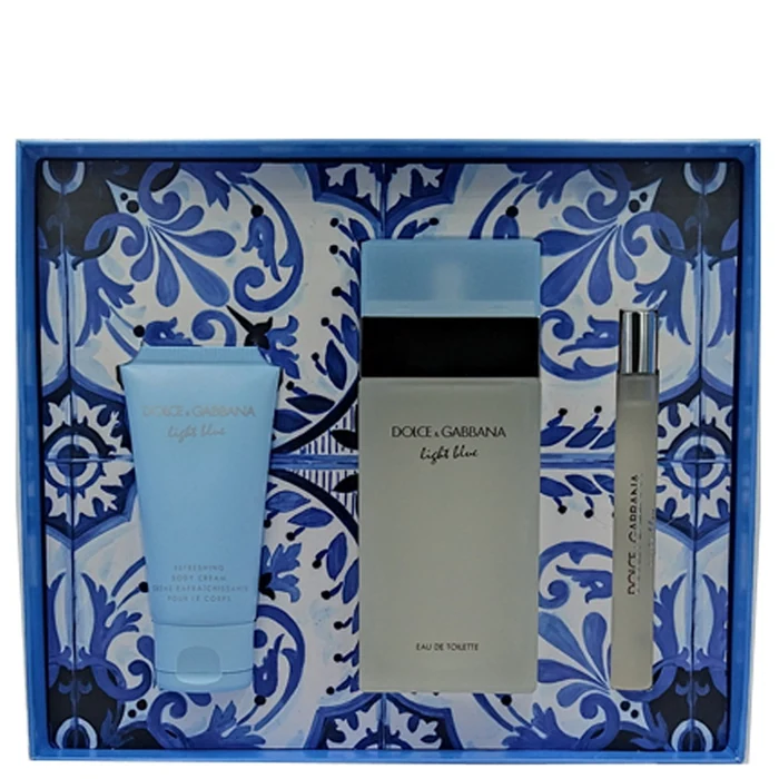 Dolce & Gabbana Light Blue set (Refreshing, Body Cream) (10 ml, Refillable)