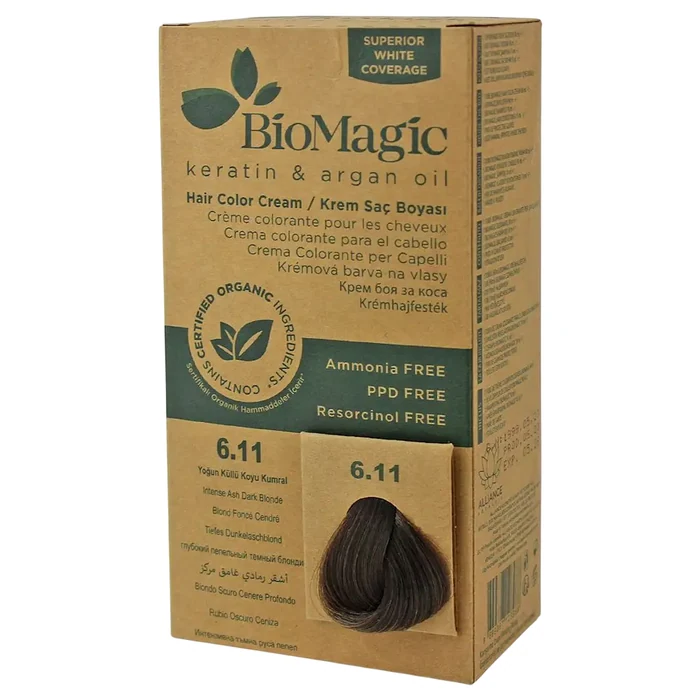 Biomagic Permanent Hair Dye 6.11 – Tester