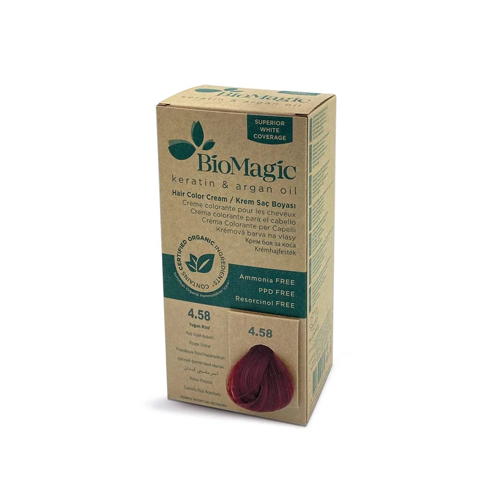 Biomagic Permanent Hair Dye 4.58 – Tester