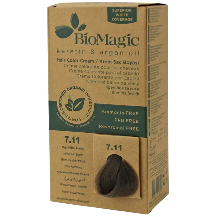 Biomagic Permanent Hair Dye 7.11 – Tester