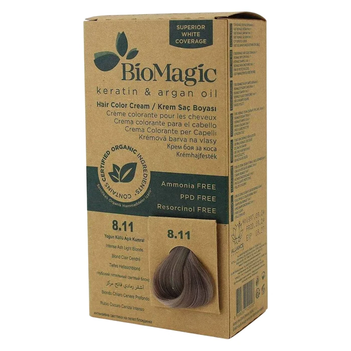 Biomagic Permanent Hair Dye 8.11 – Tester