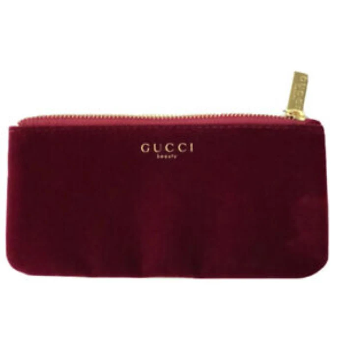 Gucci Textile Makeup Bag Burgundy