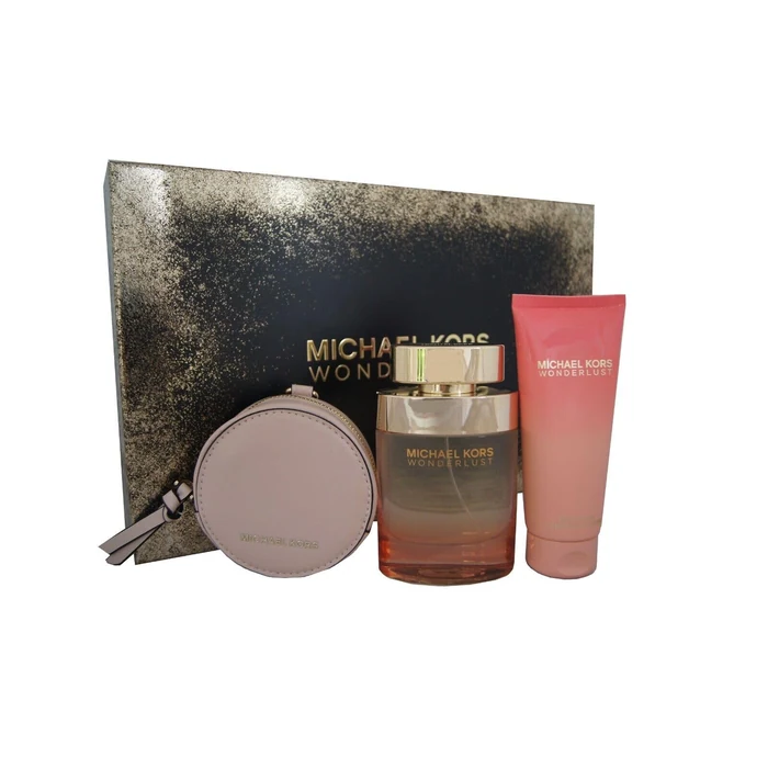 Michael Kors Wonderlust set (GWP Textile Pouch, Pink)