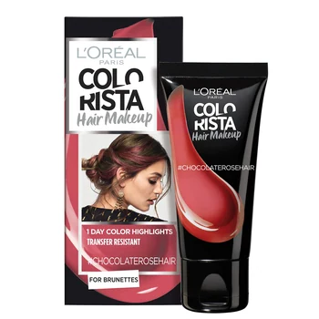 L´Oréal Paris Colorista Hair Makeup #CHOCOLATEROSEHAIR