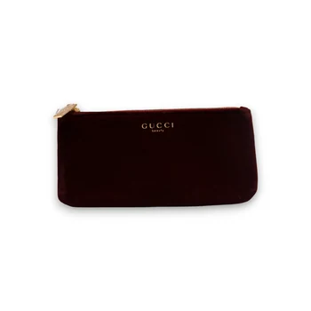 Gucci Textile Makeup Bag Burgundy