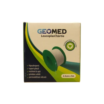 Geomed Leukoplast papirnati 2,5 cm x 5 m