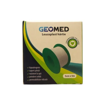 Geomed Leukoplast papirnati 5 cm x 5 m
