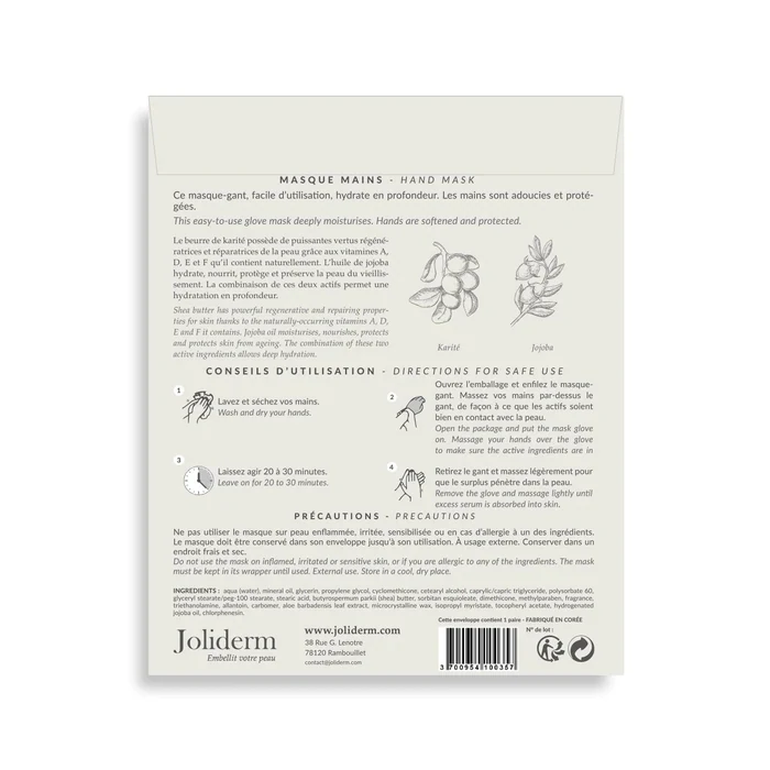 Joliderm Hand Sheet Mask 2 pcs 2