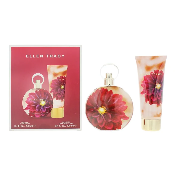Ellen Tracy Dream Florals Red Dahlia set