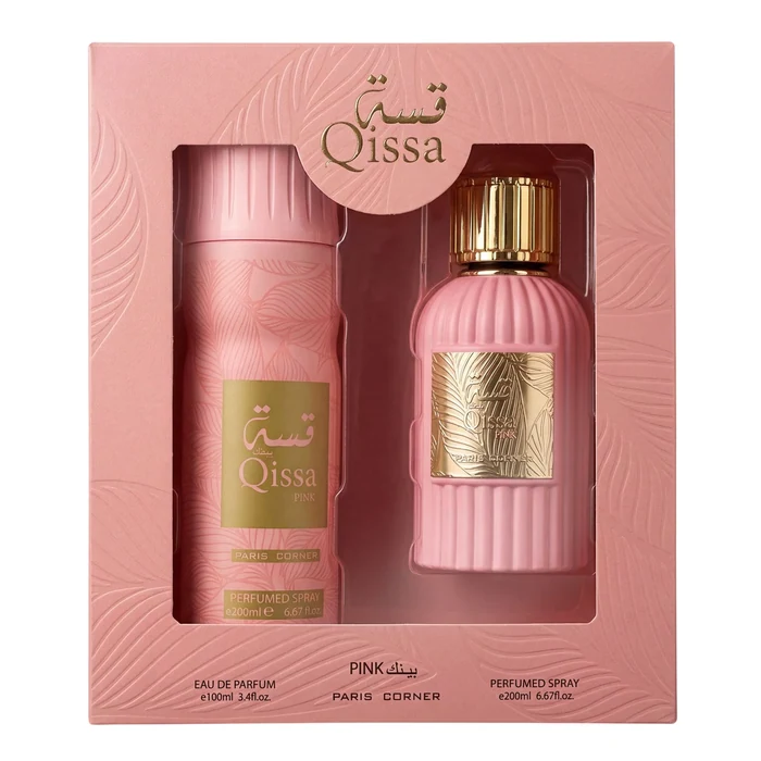 Paris Corner Qissa Pink set